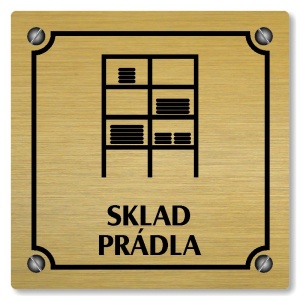 Sklad prádla, 148x148mm, zlatá, Kansas